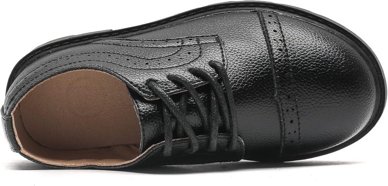 kkdom Boys Girls Classic Lace-Up School Uniform Comfort Oxfords Dress Shoes Loafer Flats (Toddler/Little Kid) - Image 5